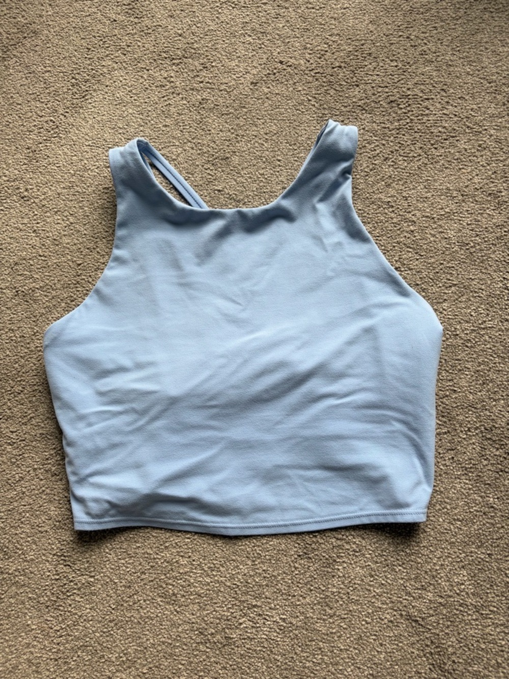 Athleta Light Blue Women's High-Neck Crop bra - small